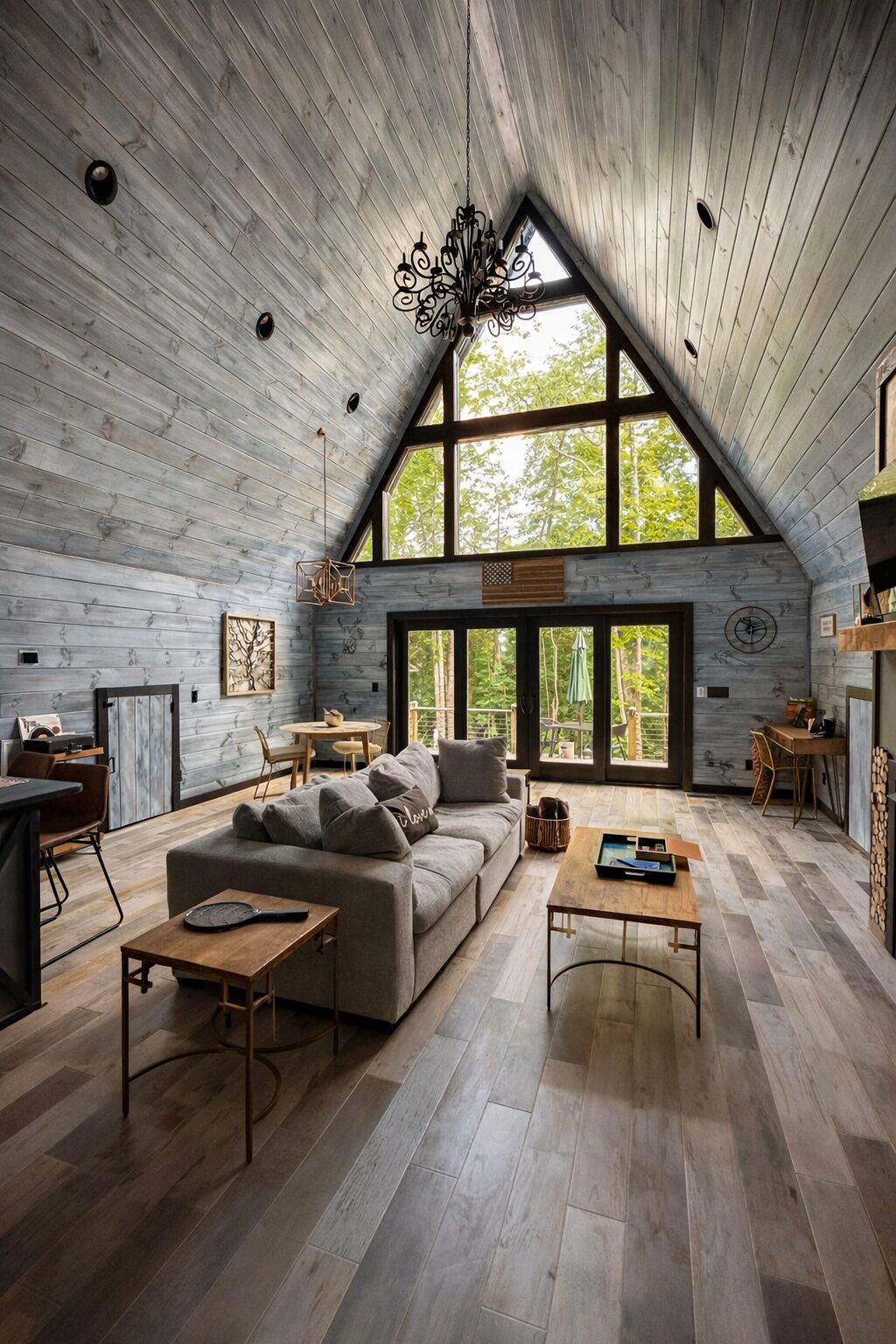 智能电视、壁炉、音乐库、立体声音响