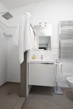 Douche, sèche-cheveux, bidet