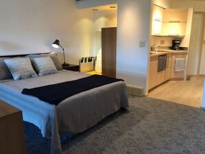 1 slaapkamer, een strijkplank/strijkijzer, wifi, beddengoed