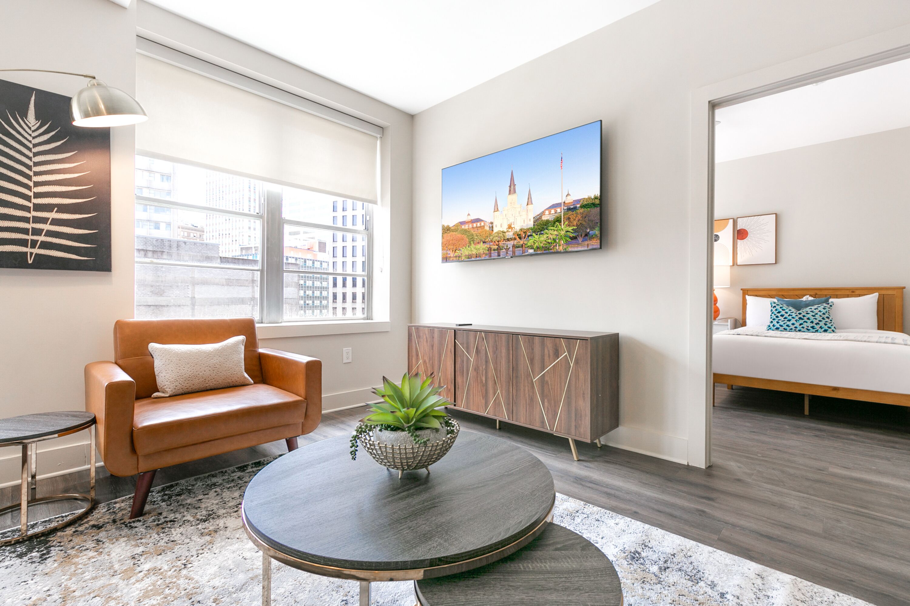 luxury condo, 4 bedrooms | living room | 65-inch flat-screen tv with digital channels, tv, table football