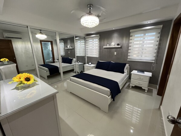 3 habitaciones, escritorio, tabla de planchar con plancha y wifi gratis 