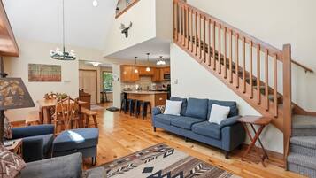 Smart TV, fireplace, video games