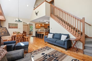 Smart TV, fireplace, video games