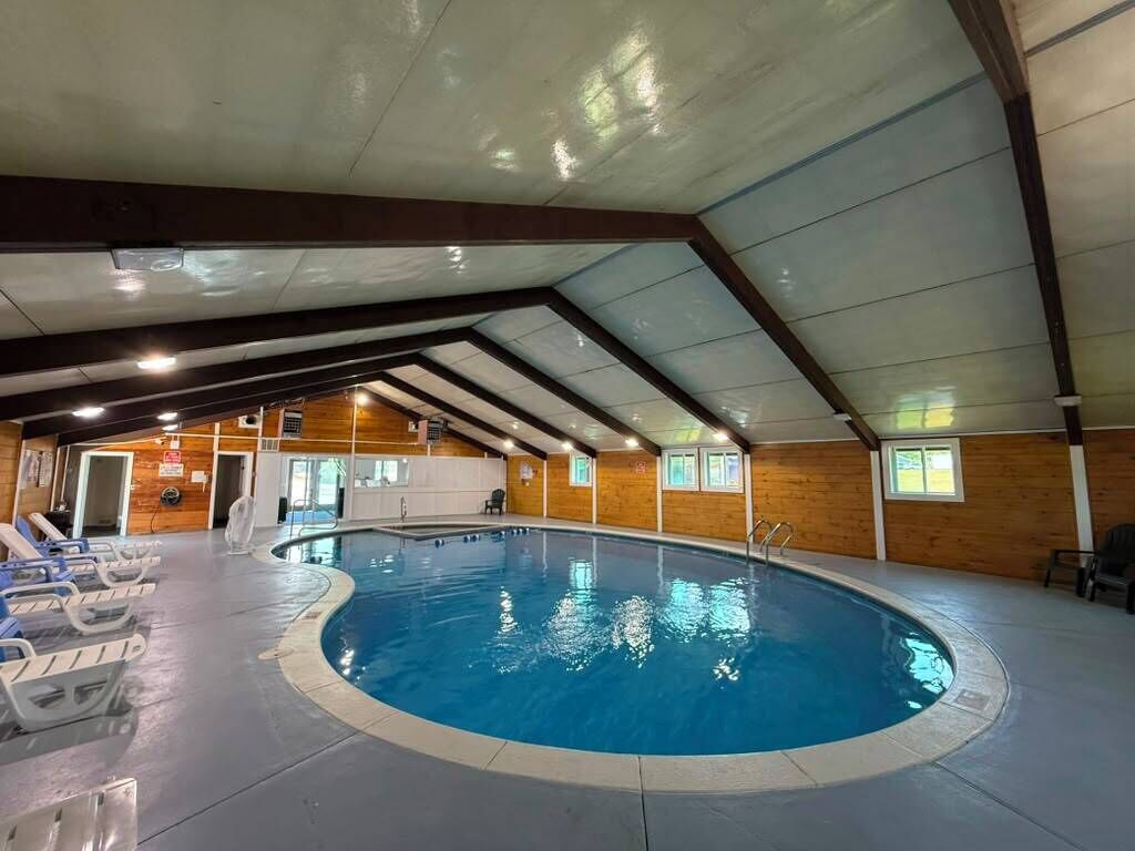 Indoor pool, a heated pool
