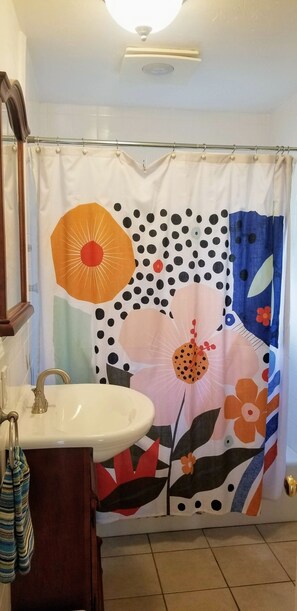 花灑/浴缸組合、風筒、提供毛巾、番梘