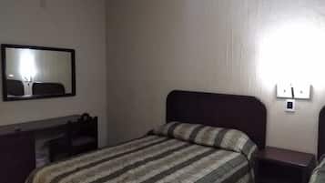 Desk, free WiFi, bed sheets