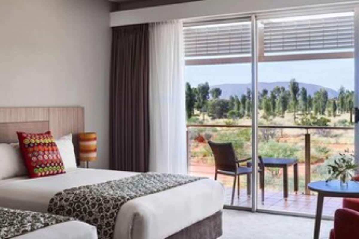 desert deluxe room request two double beds | view from room