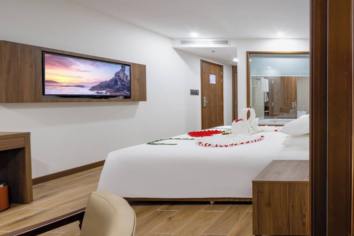 Family Quadruple Room, 2 Bedrooms, Sea View | Premium bedding, free minibar items, in-room safe, desk
