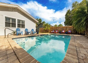 A heated pool