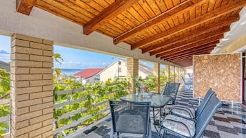 Family Apartment, 1 Bedroom, Microwave, Mountainside (Sea View Apt Cherry /w Balcony near) | Outdoor dining
