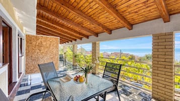 Family Apartment, Multiple Bedrooms, Mountainside (Orange Apartment Sea View) | Terrace/patio
