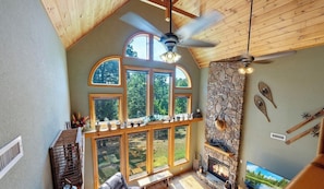 Cabin, 3 Bedrooms | Living area | TV, ping pong - Kim's Cove Motorcycle-Friendly Cabin features Game Room by RedAwning (Sevierville)