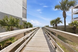 Property grounds - Private Beach with Free Beach Service included March - October.    Book today at Hap's Holiday! (Miramar Beach)