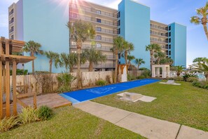 Exterior - Beachfront Ground Floor Studio Condo with Patio 
Seasonal Beach Service Included (Panama City Beach)