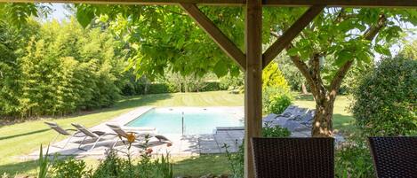 Outdoor pool, a heated pool