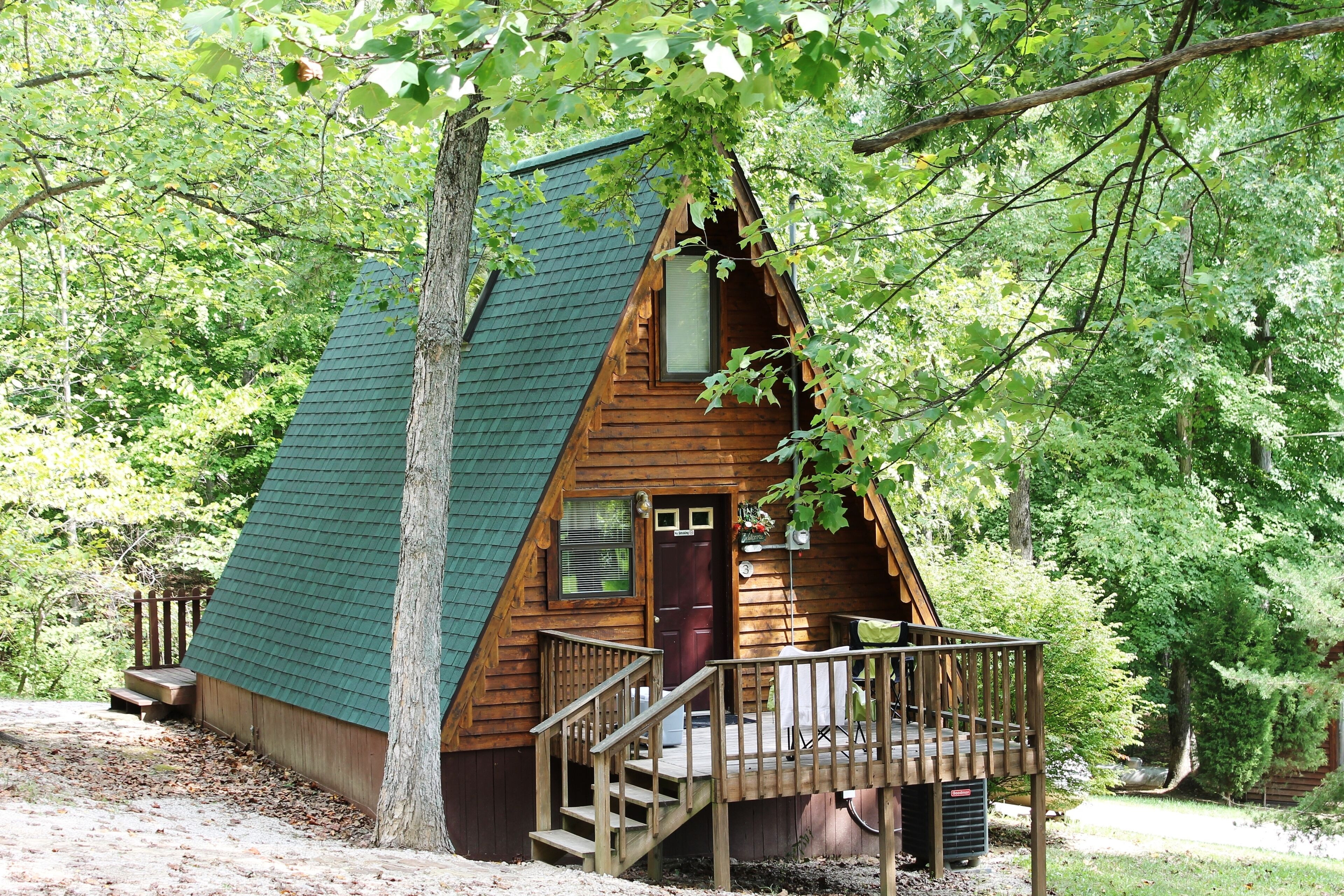 Cedar A Frame Chalet Cabin 3 located on Patoka Lake in Southen Indiana