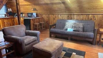 Flat-screen TV, video games, DVD player, books