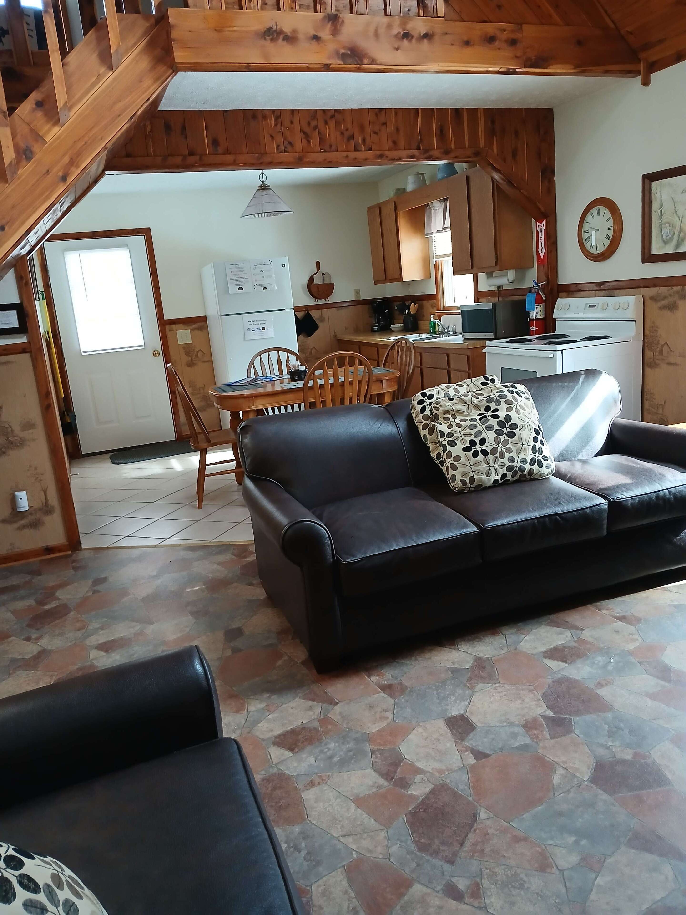 Smart TV, fireplace, video games, DVD player