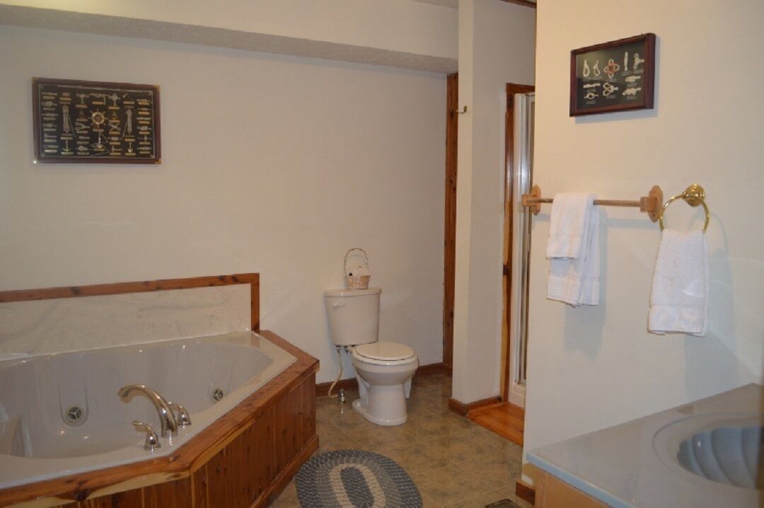 deluxe cabin 10 with jacuzzi bathtub inside on Patoka Lake in Southern Indiana