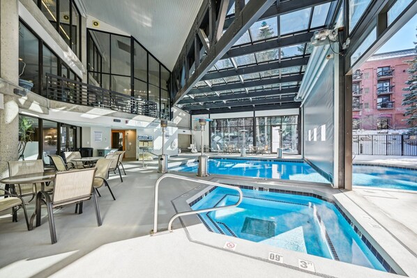 Indoor pool, a heated pool