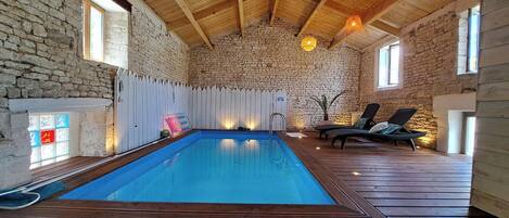 Indoor pool, a heated pool