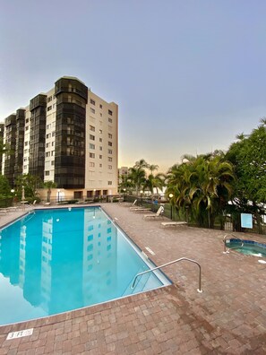Outdoor pool, a heated pool