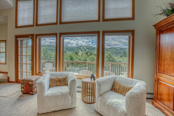 Televisión y chimenea 