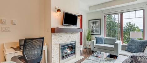 TV connectée, cheminée