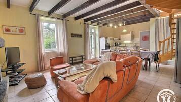 TV, fireplace, DVD player, table tennis