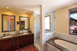 Hair dryer, towels, toilet paper