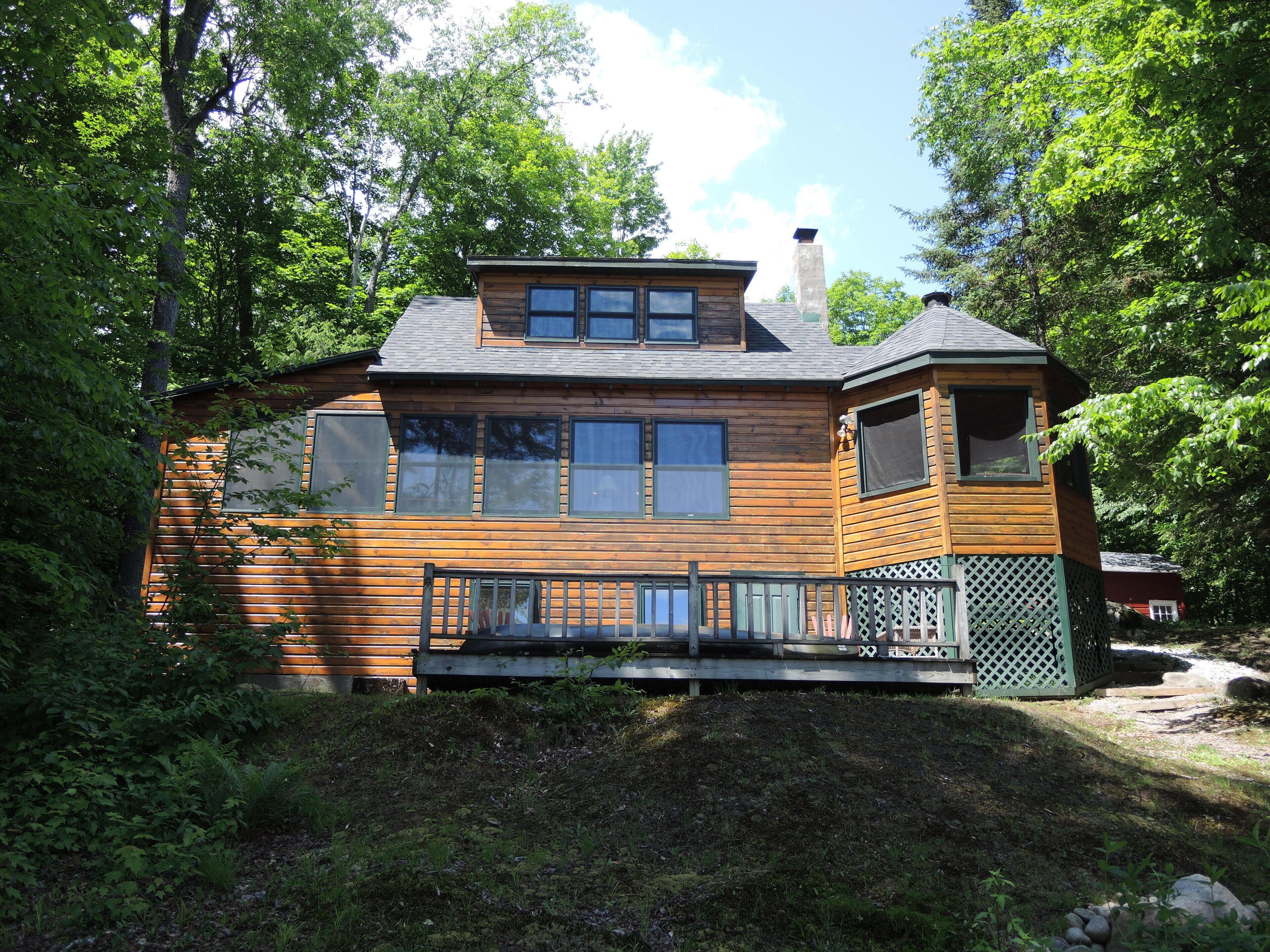 Beautiful cabin on inlet to Cranberry Lake in the peaceful Adirondack mountains.