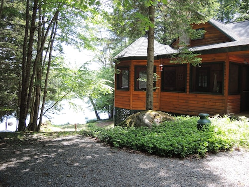Beautiful cabin on inlet to Cranberry Lake in the peaceful Adirondack mountains.