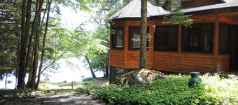 Beautiful cabin on inlet to Cranberry Lake in the peaceful Adirondack mountains.