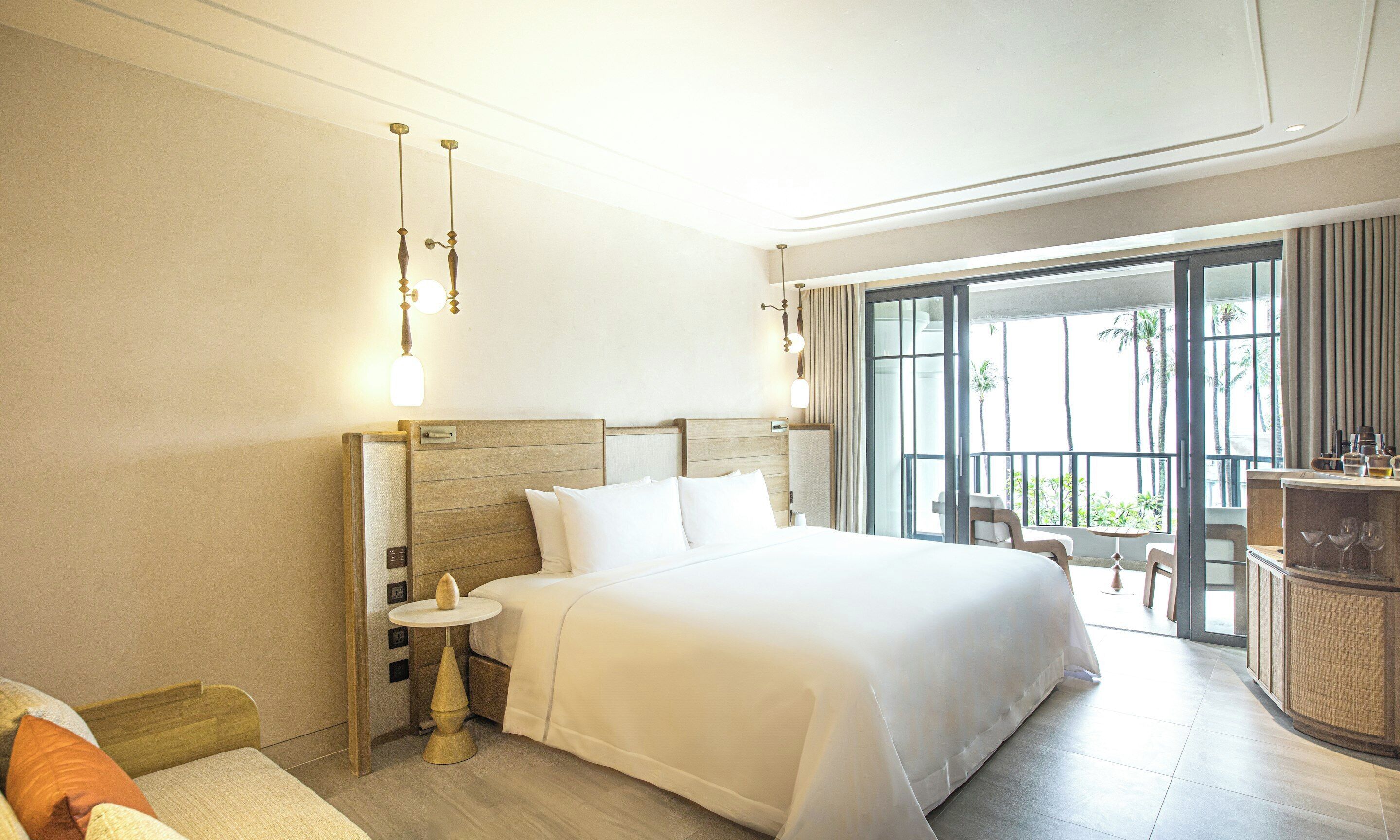 Quarto duplo superluxo, 2 camas de solteiro (Ocean Hollywood) | Roupas de cama premium, frigobar (abastecido com itens grátis)
