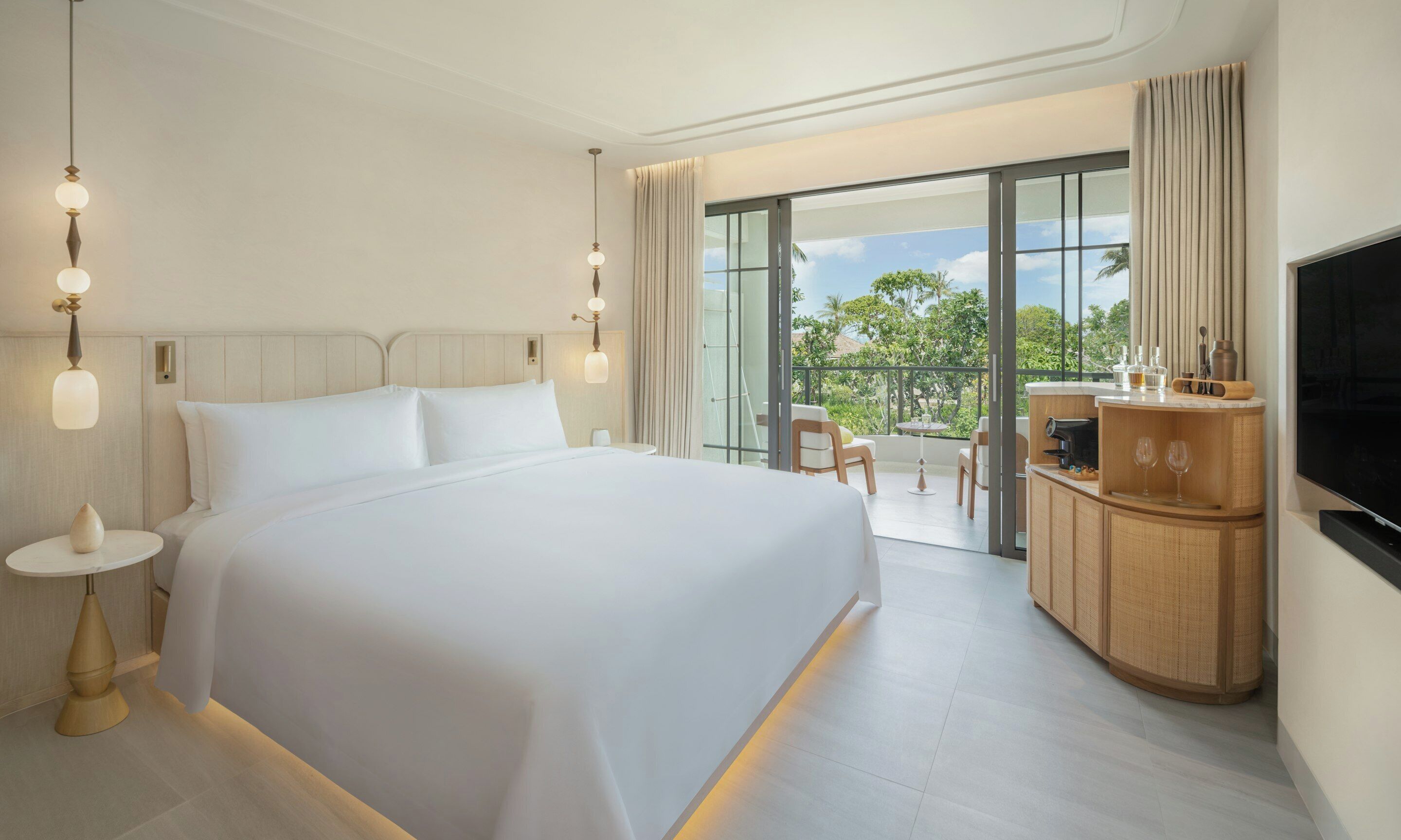 Quarto luxo, 1 cama King (Garden) | Roupas de cama premium, frigobar (abastecido com itens grátis)