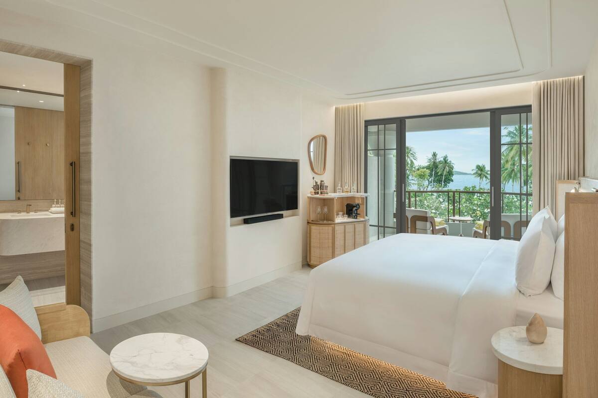 Luxury Room, 1 Katil Raja (King) (Ocean) | Peralatan tempat tidur premium, bar mini percuma, peti besi dalam bilik 