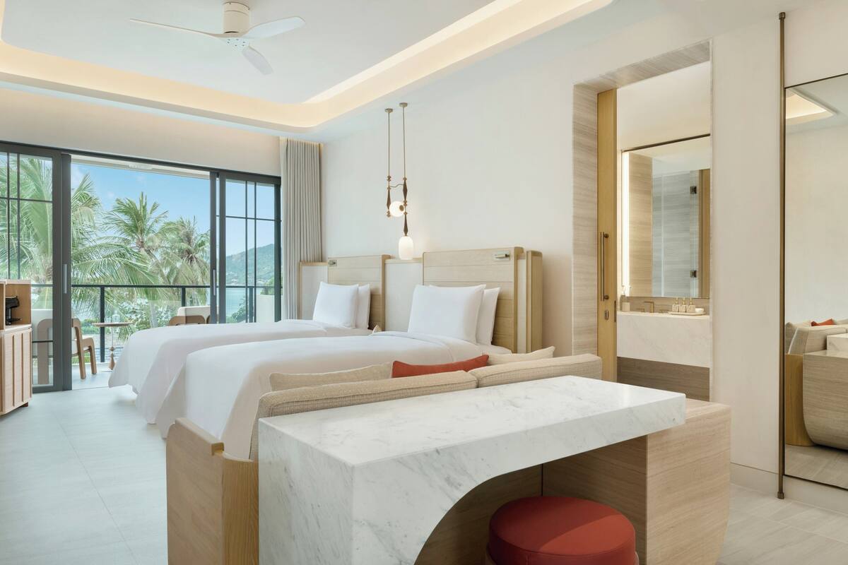 Twin Room, 2 Katil Bujang (Single) (Reserve Ocean) | Peralatan tempat tidur premium, bar mini percuma, peti besi dalam bilik 