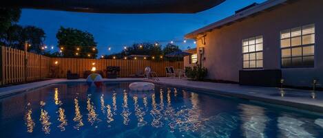 Outdoor pool, a heated pool