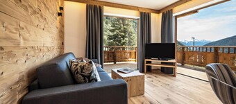 Appartement "Mulin Tondl" à proximité du domaine skiable avec vue montagne, sauna et balcon