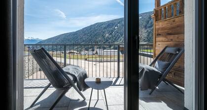 Ferienwohnung "Mulin Rudl" neben dem Skigebiet mit Bergblick, Sauna & Balkon