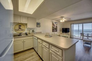 Fridge, microwave, oven, stovetop - Gateway Villas #795 - Modern Beachfront Condo (Fort Myers Beach)
