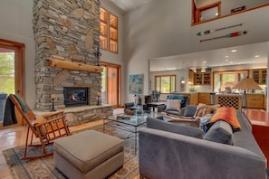TV, fireplace, computer monitors