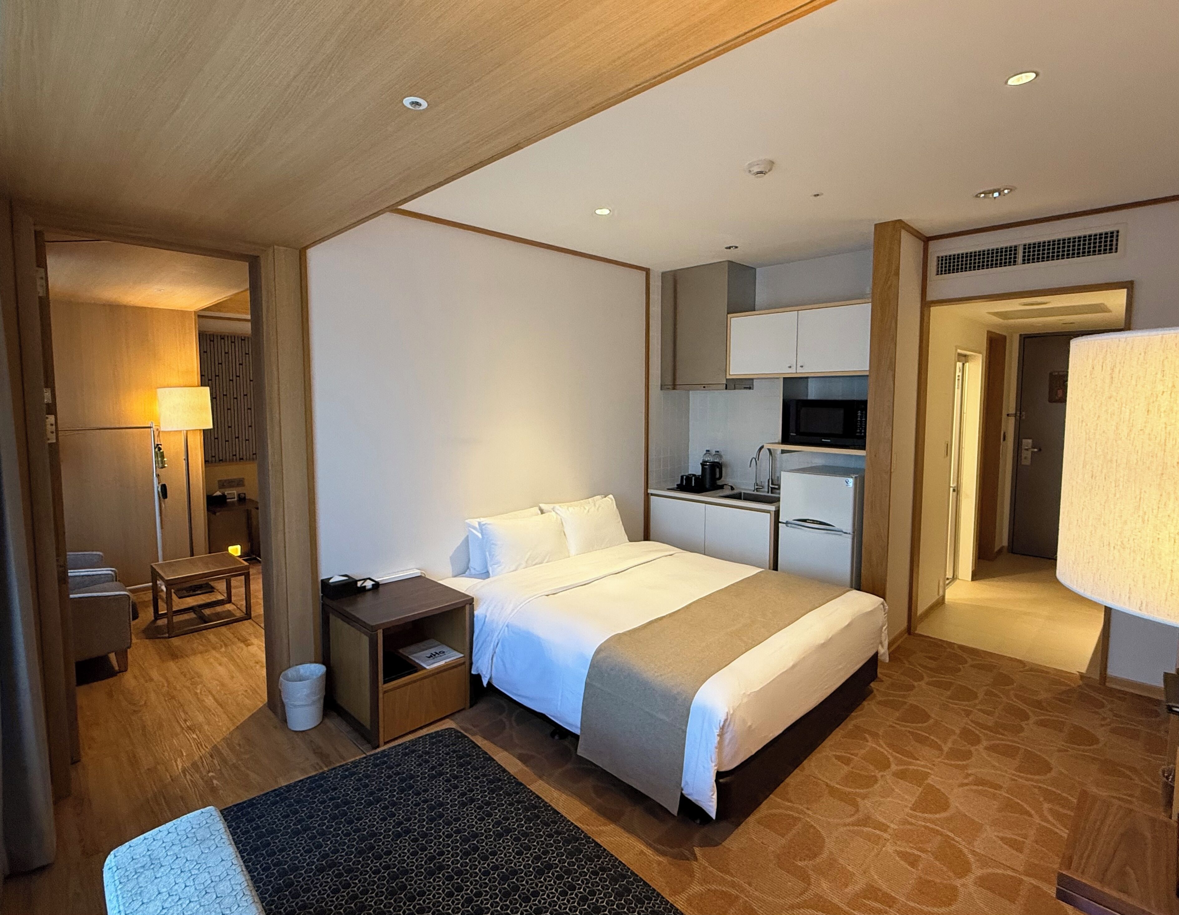 Down duvets, minibar, in-room safe, desk
