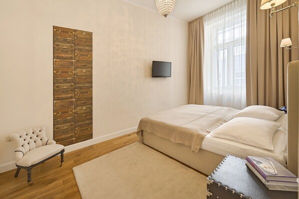 Exclusive-Apartment | 1 Schlafzimmer, individuell dekoriert, individuell eingerichtet