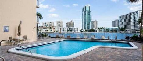 Outdoor pool, a heated pool