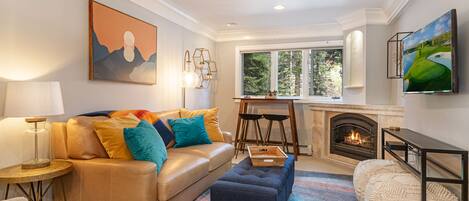 TV connectée, cheminée