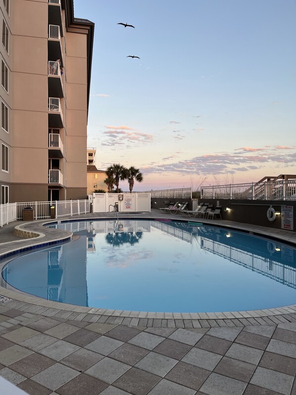 Outdoor pool, a heated pool