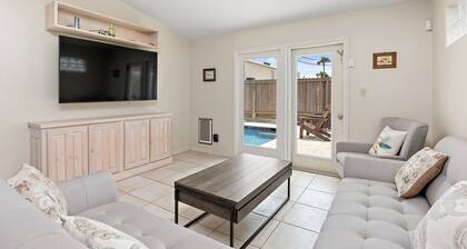 2-min Walk to Beach, Private House with Heated Pool