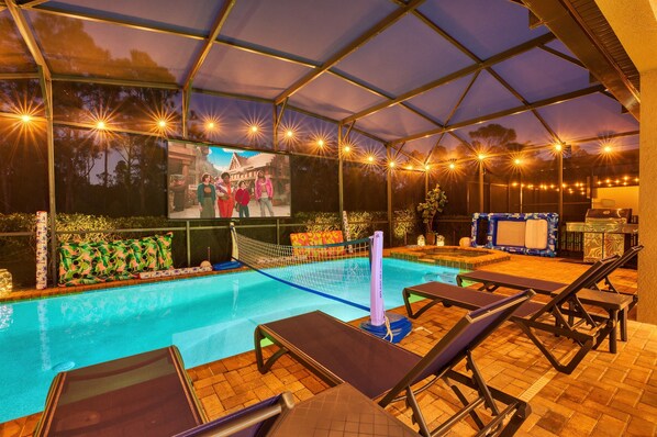 A heated pool