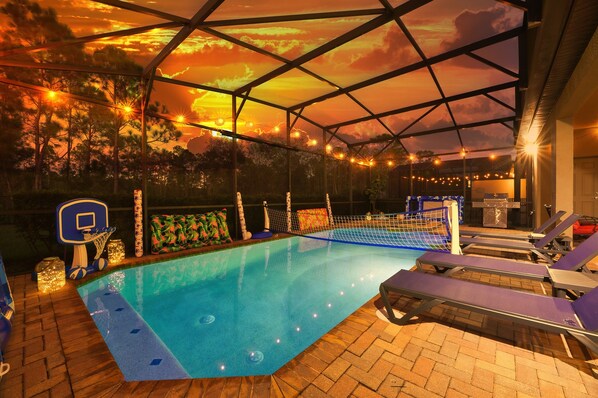 A heated pool